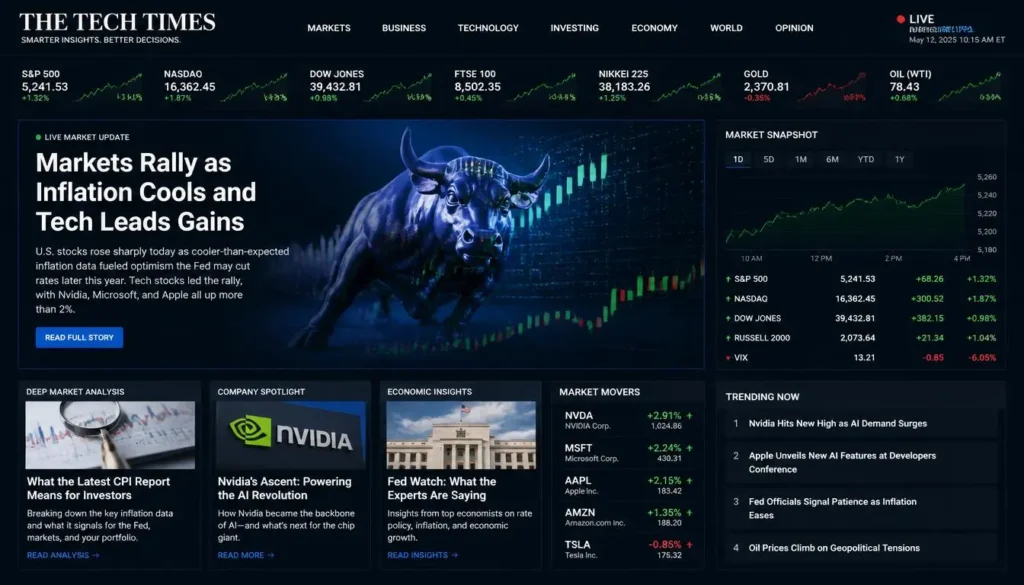 The Tech Times Stock Market News